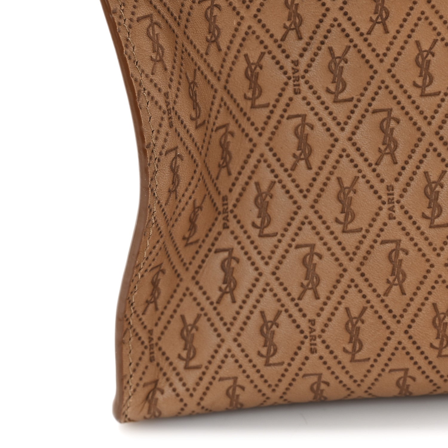 Saint Laurent Calfskin Monogram Deli Paper Bag Vintage Beige 9 of 9