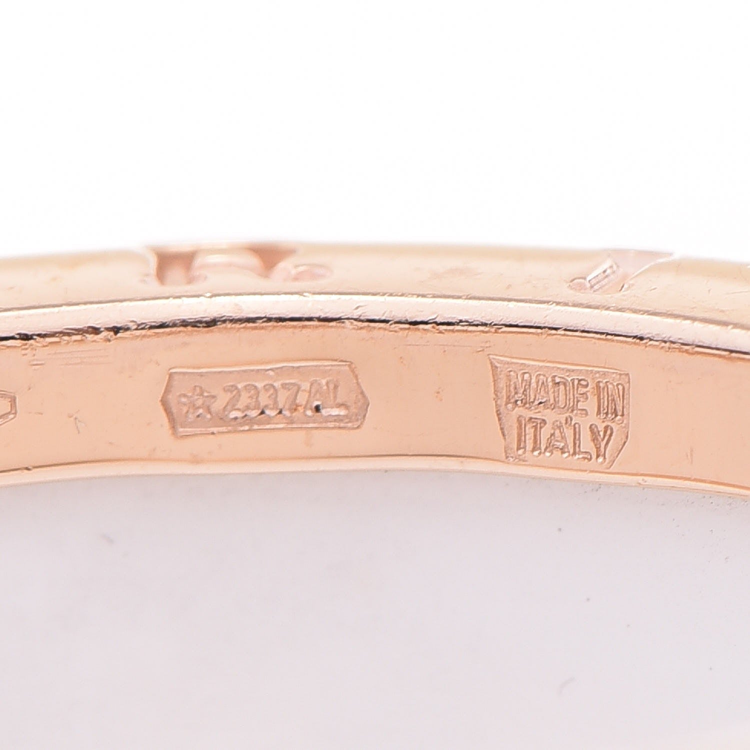 Bulgari 18K Rose Gold White Ceramic B.Zero1 Four-Band Ring 57 8 6 of 6