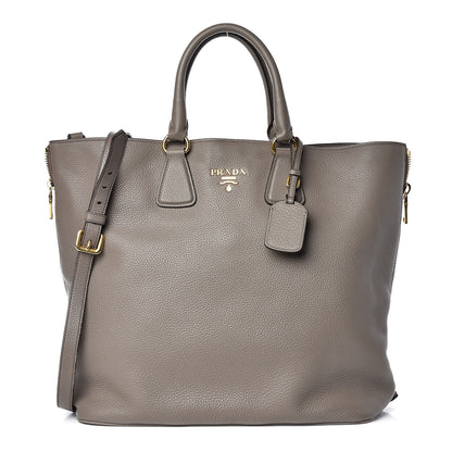 Prada Vitello Daino Side Zip Tote Argilla 1 of 14