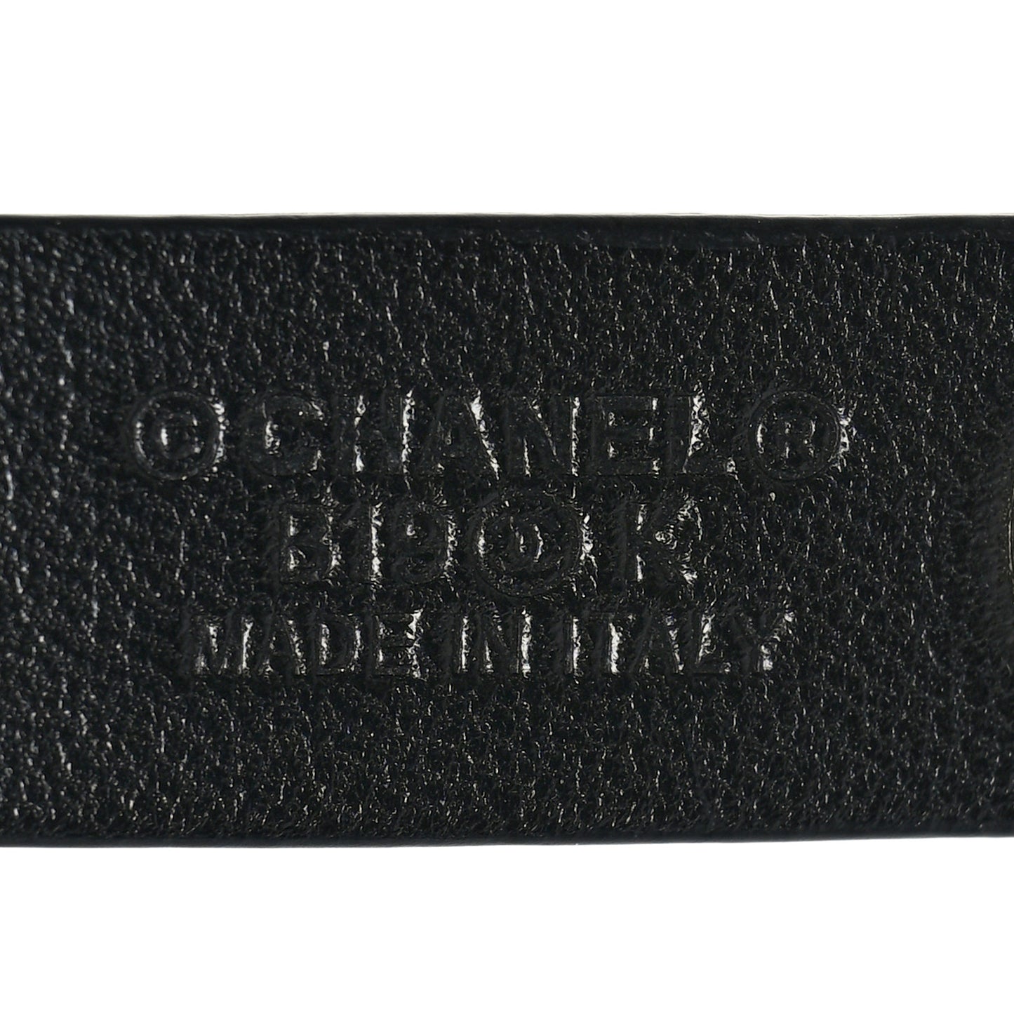 Lambskin CC Pearl Chain Belt 75 30 Black