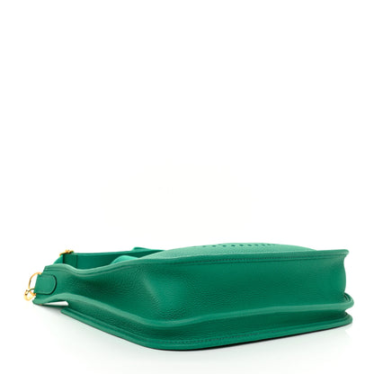 Hermes Taurillon Clemence Evelyne III PM Vert Jade 3 of 10