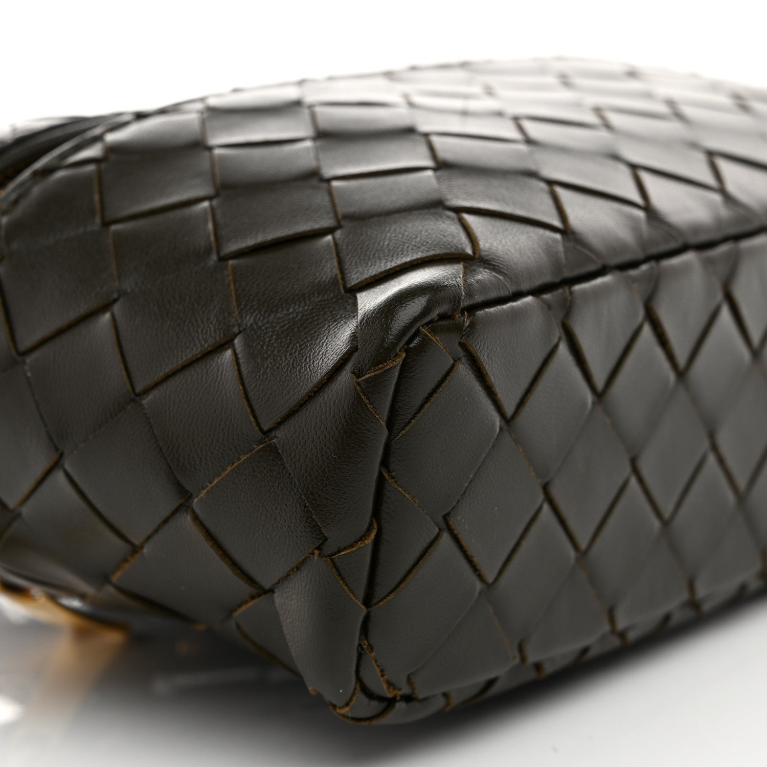 Bottega Veneta Calfskin Intrecciato Bang Bang Vanity Case Kaki 9 of 10