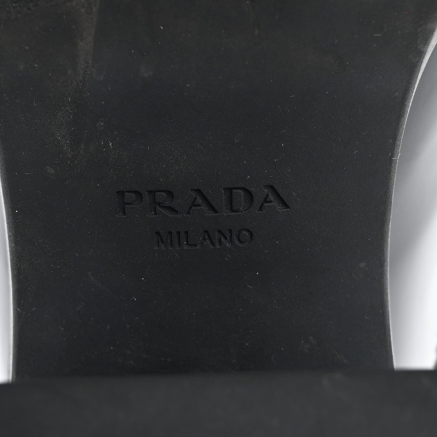 Prada Spazzolato Metal Triangle Logo Platform Loafer Mules 37 Black 8 of 17