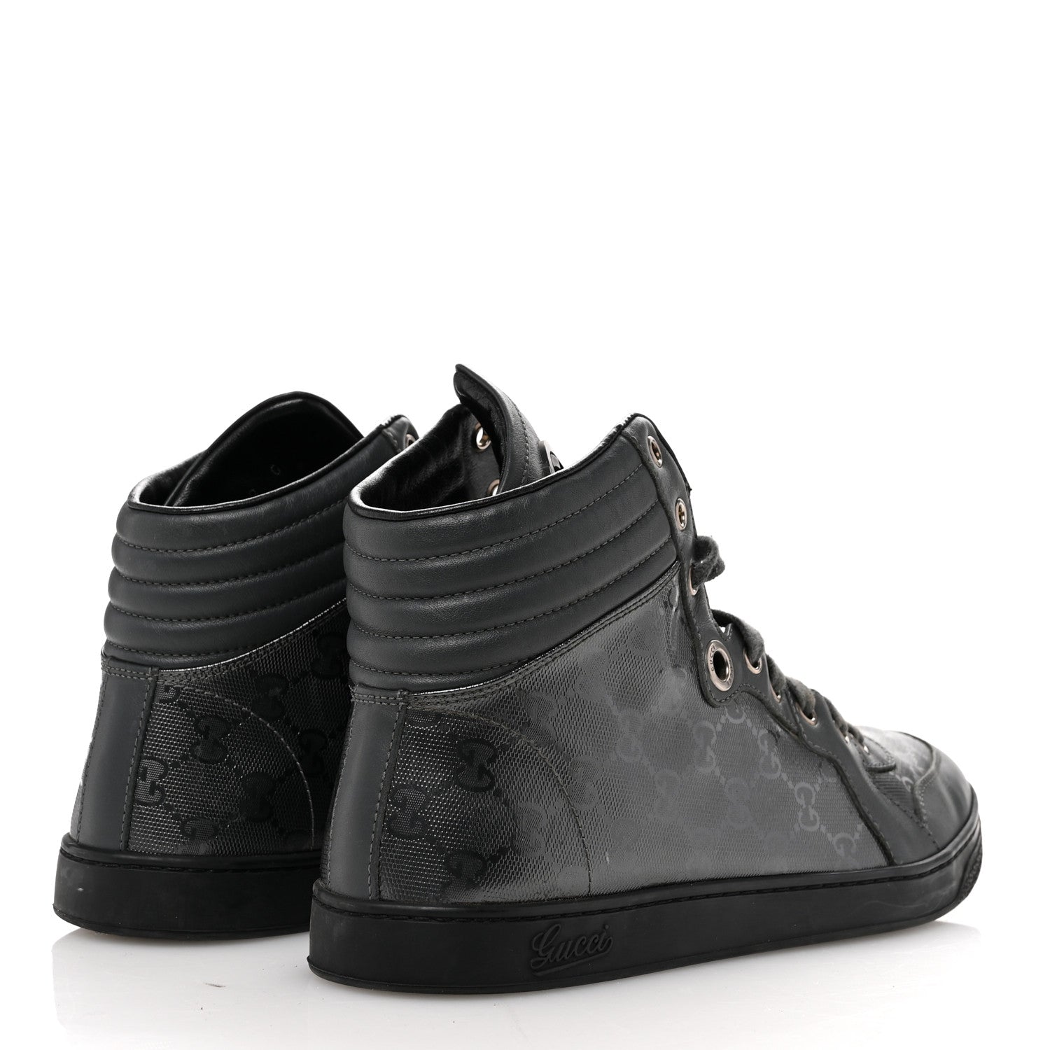 Gucci Imprime Monogram Mens Coda High Top Sneakers 8 Grey 5 of 11