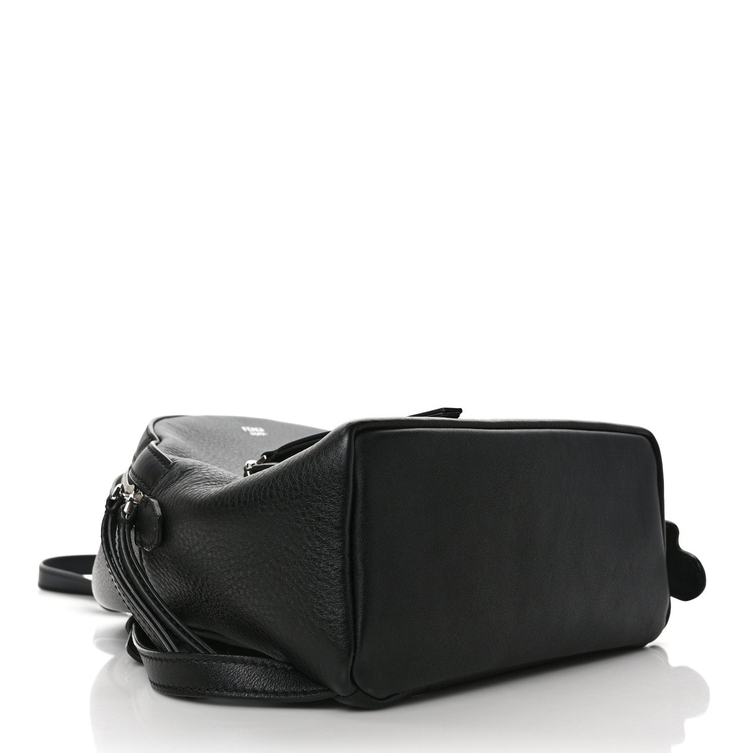 Fendi Vitello Dolce Crystal Croc Tail Mini Backpack Black 4 of 9