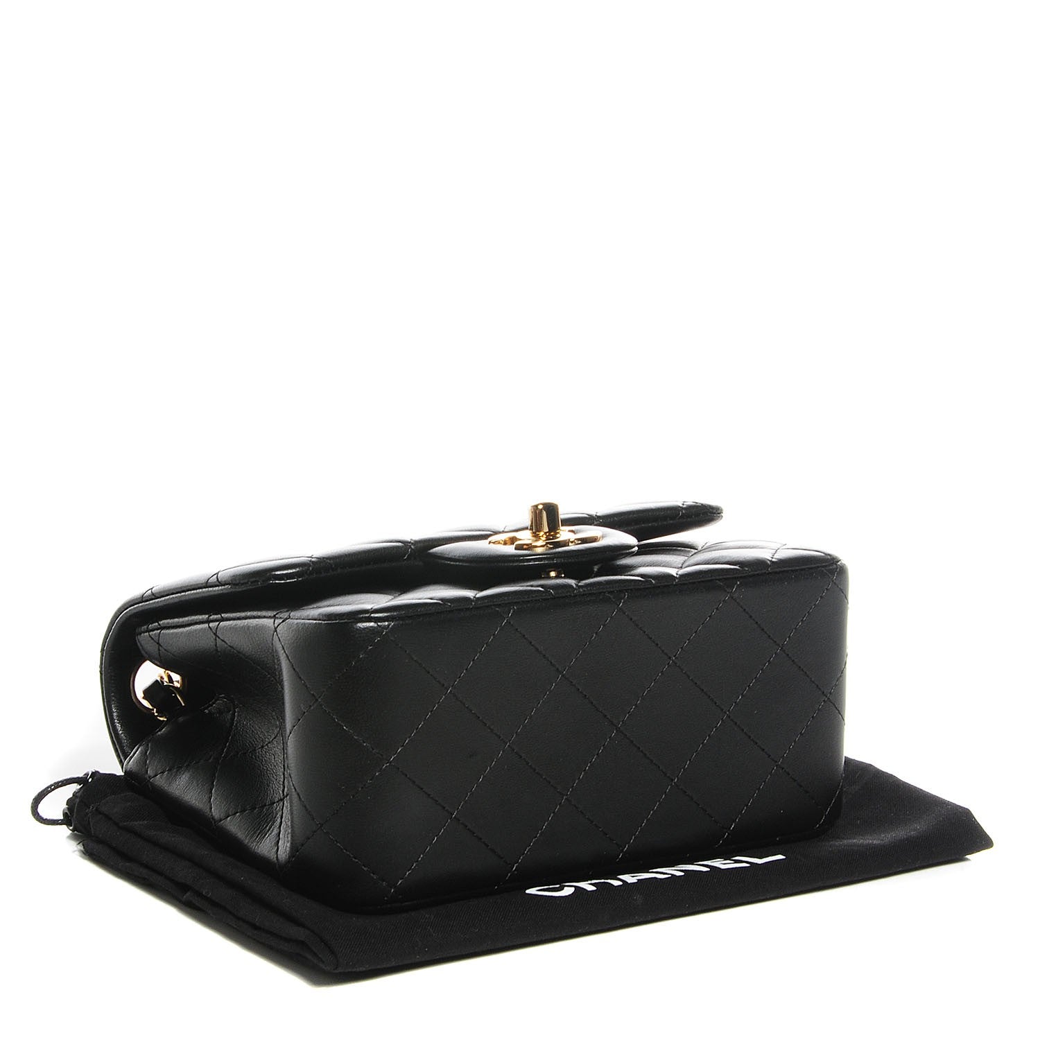 Chanel Lambskin Quilted Mini Square Flap Black 4 of 8