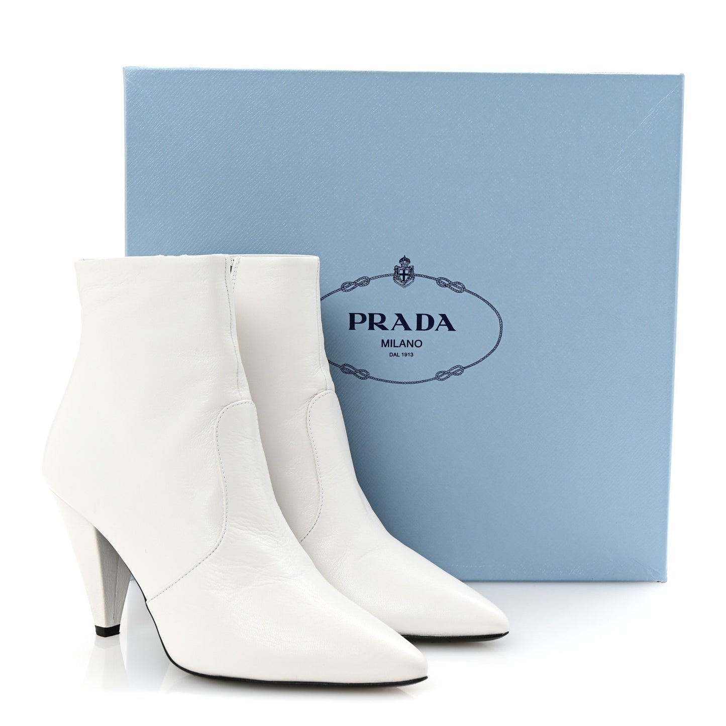Vitello Ankle Boots 35.5 White