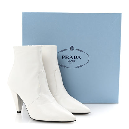 Prada Vitello Ankle Boots 35.5 White 9 of 9