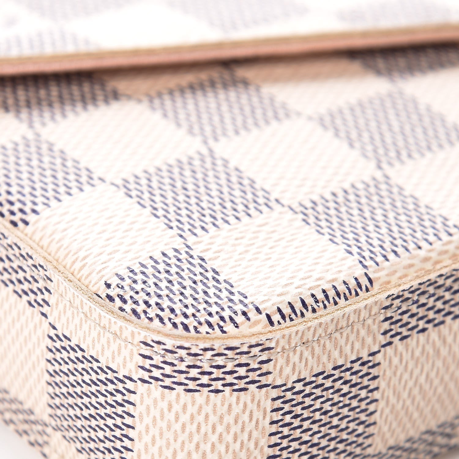 Louis Vuitton Damier Azur Pochette Felicie Chain Wallet Rose Ballerine 11 of 16
