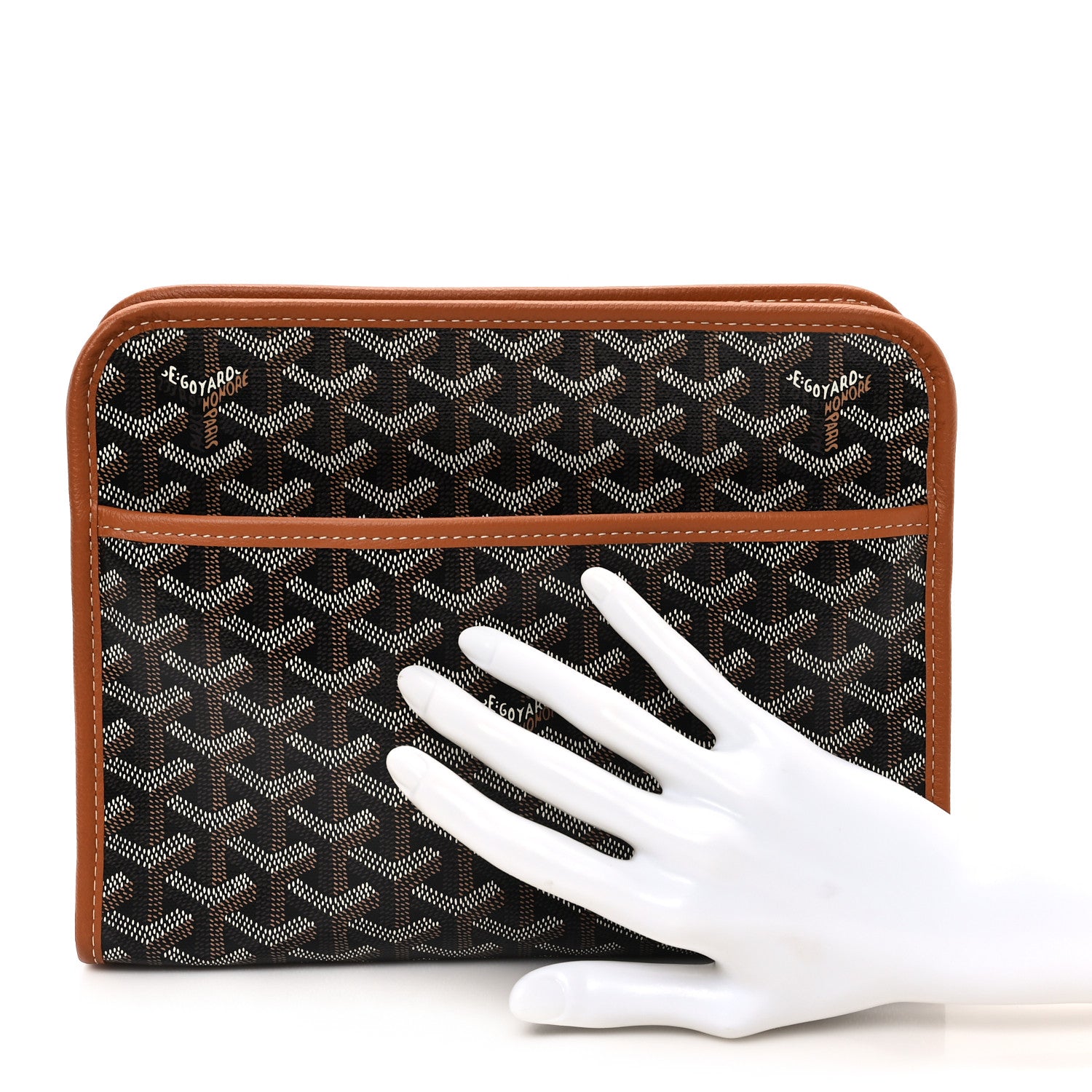 Goyard Goyardine Jouvence MM Toiletry Pouch Black Gold 2 of 8