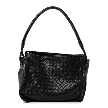 Bottega Veneta Nappa Intrecciato Small Hobo Shoulder Bag Black 1 of 13