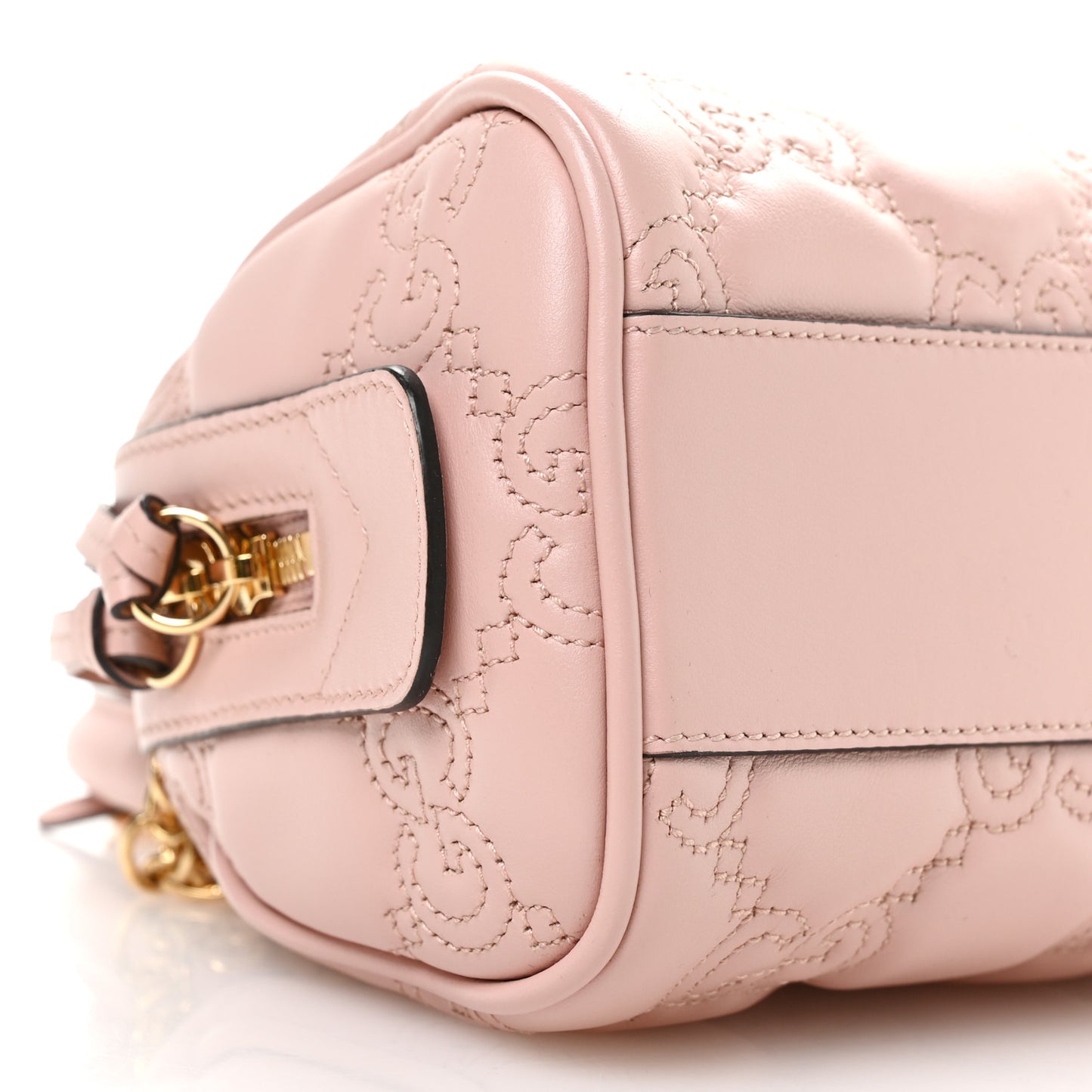 Calfskin GG Matelasse Mini Bowler Bag Perfect Pink