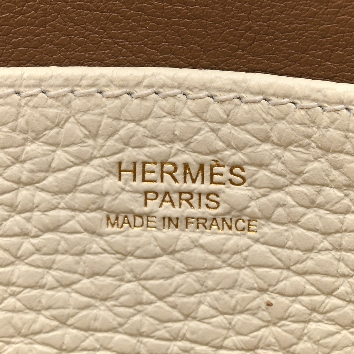 Hermes Taurillon Clemence Verso Halzan 25 Mushroom Beige De Weimar