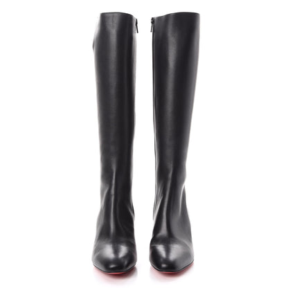 Christian Louboutin Calfskin Stefy Botte 70 Tall Boots 37.5 Black 2 of 9