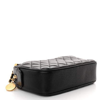 Chanel Lambskin Quilted Medium CC Crown Camera Case Black 4 of 9