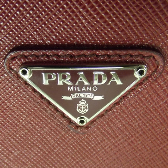 Prada Saffiano Flat Cosmetic Pouch Rubino 8 of 8