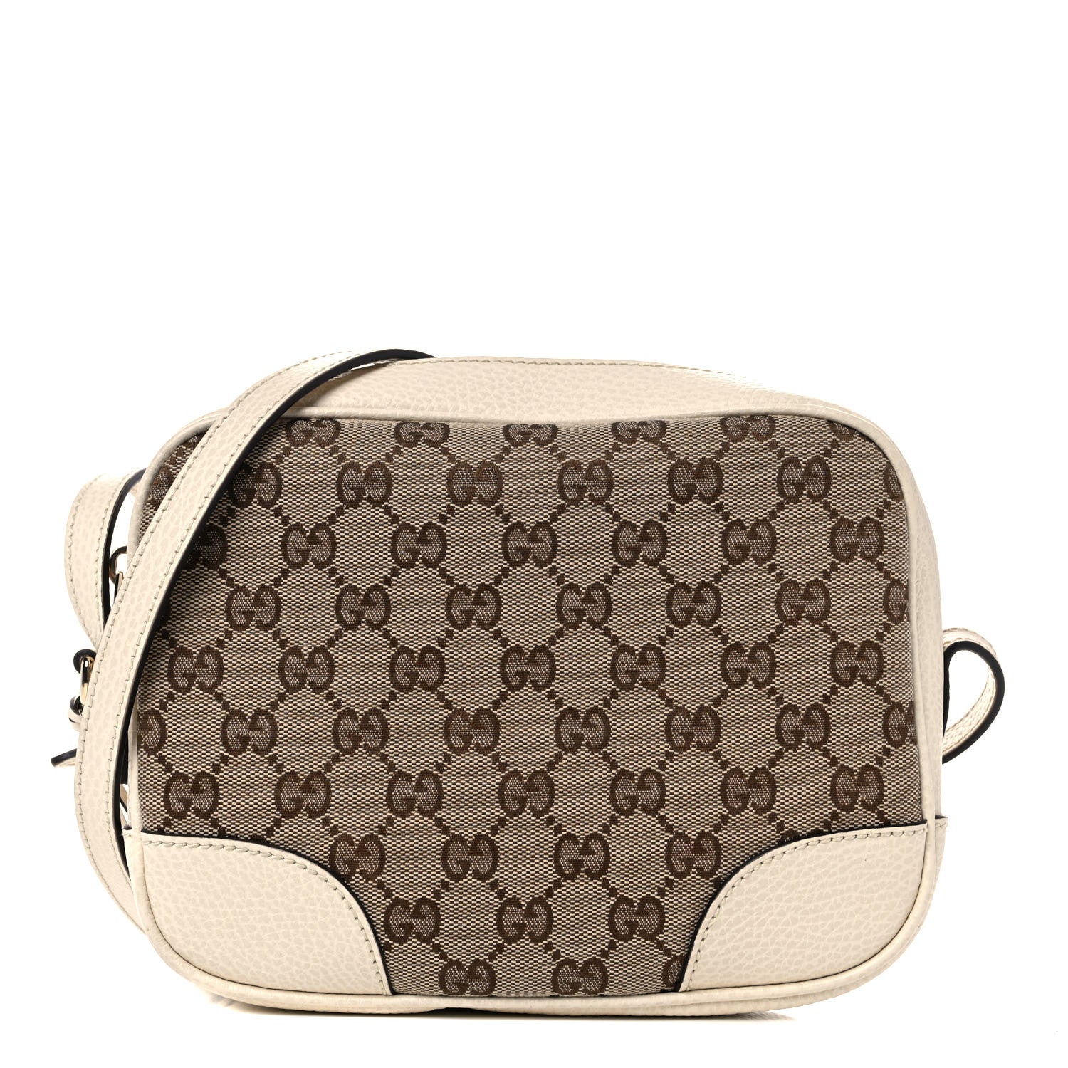 Gucci Monogram Dollar Calfskin Mini Bree Messenger Bag Beige Ebony Avoire 1 of 12