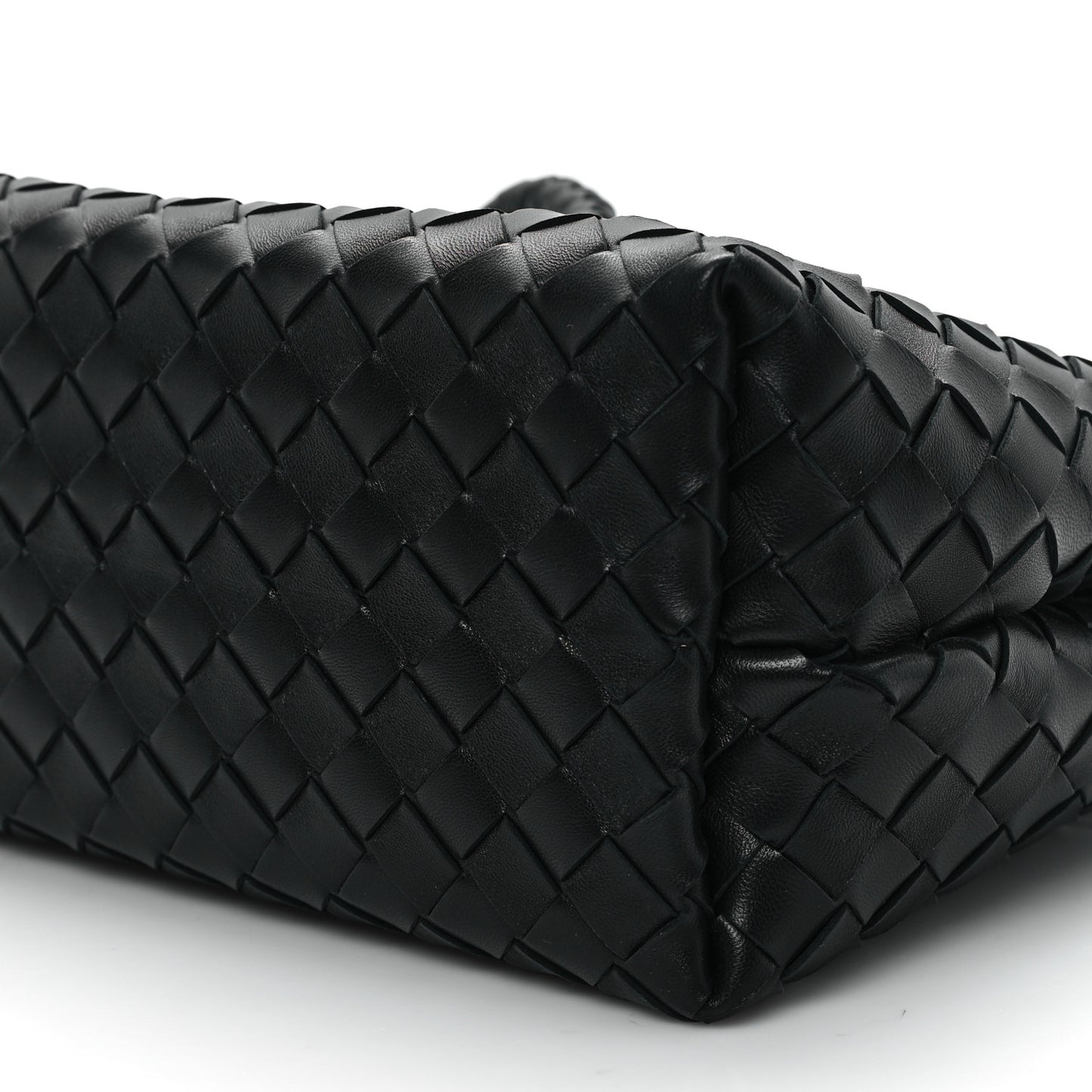 Nappa Intrecciato Medium Andiamo Shoulder Bag Black
