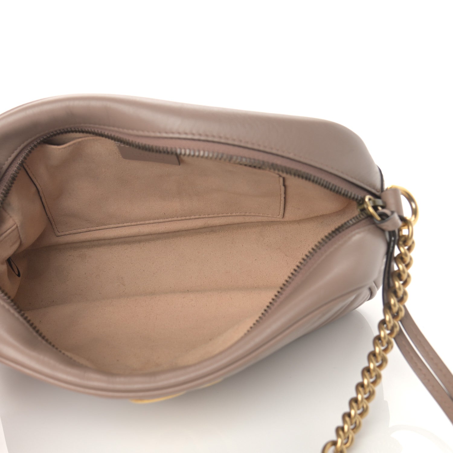 Gucci Calfskin Matelasse Small GG Marmont Chain Shoulder Bag Porcelain Rose 5 of 11
