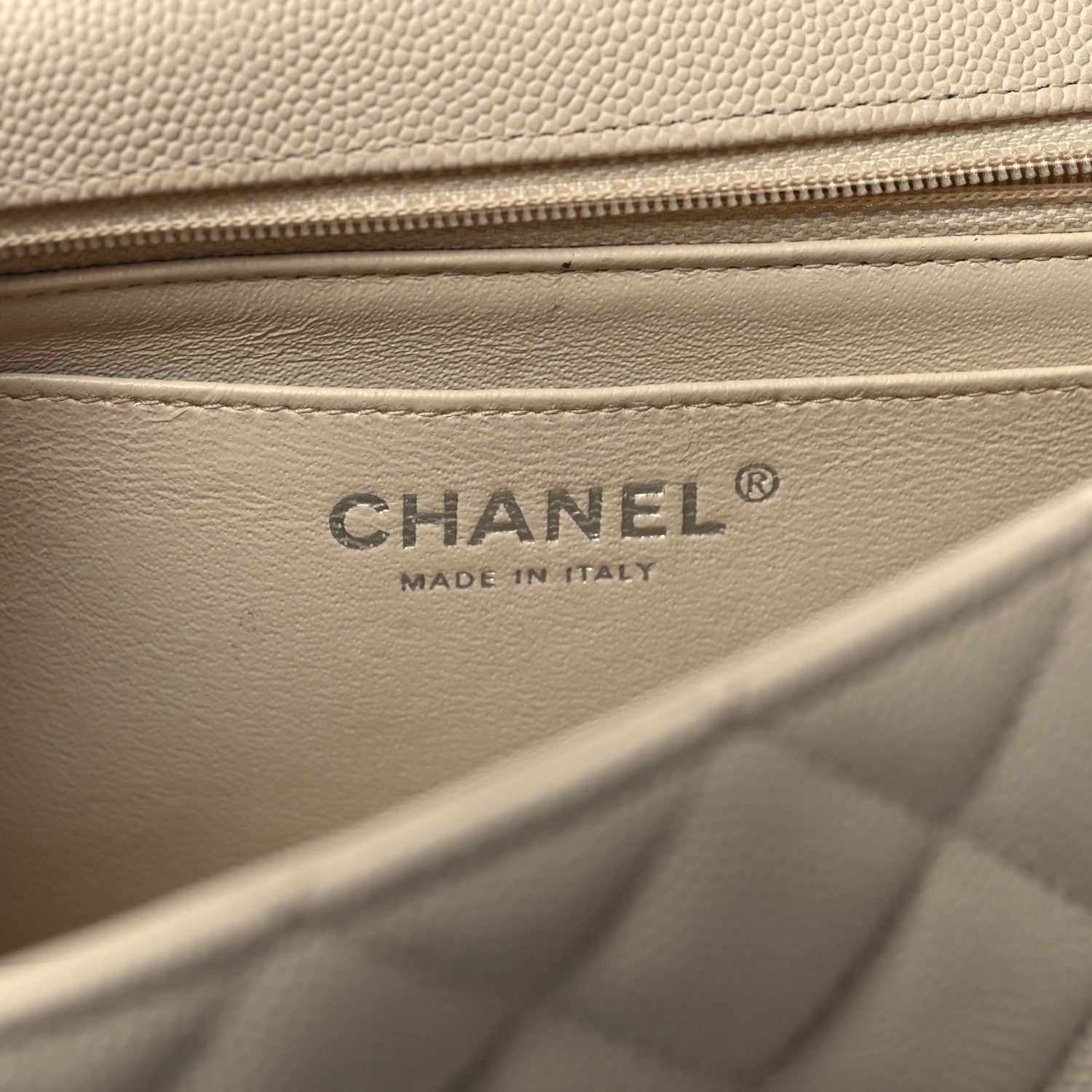 Chanel Caviar Quilted Mini Rectangular Flap Light Beige 6 of 12