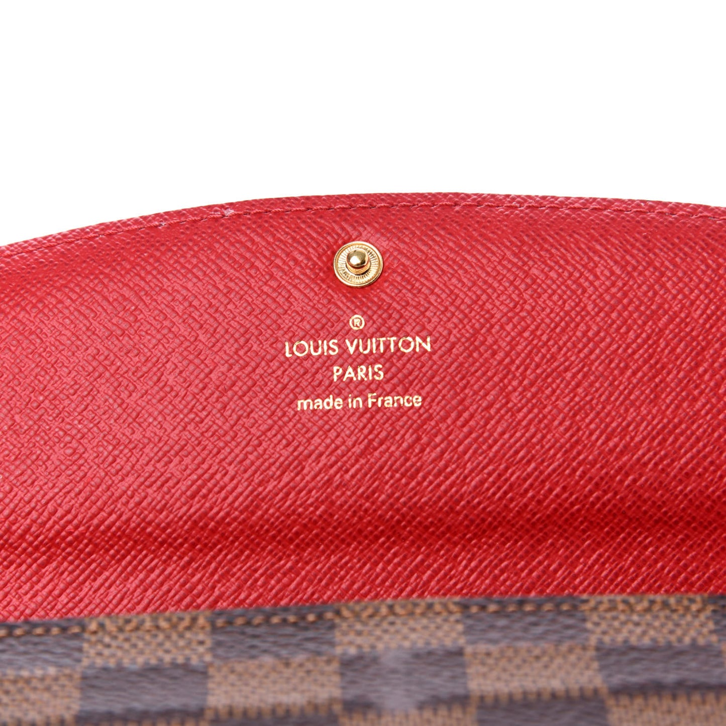 Damier Ebene Emilie Wallet Red