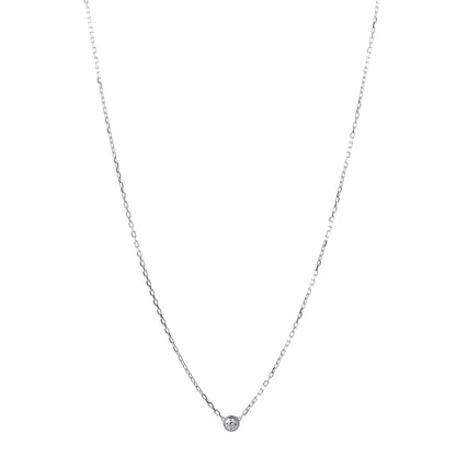 Cartier 18K White Gold Diamond SM D'Amour Pendant Necklace 1 of 7