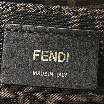 Fendi Raffia Chenille Vitello King Plexiglass Micro FF Mini By The Way Top Handle Boston Bag Naturale White 6 of 10