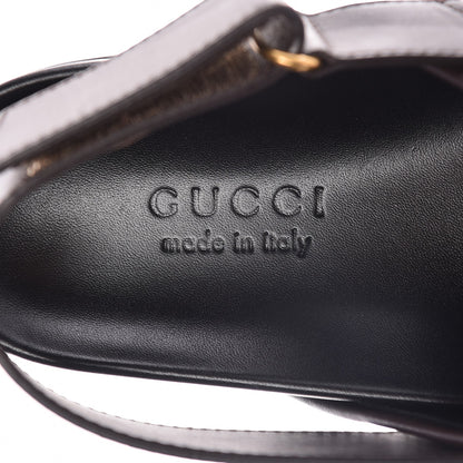Gucci Calfskin Mens Horsebit River Slingback Slippers 9 Cocoa 6 of 10