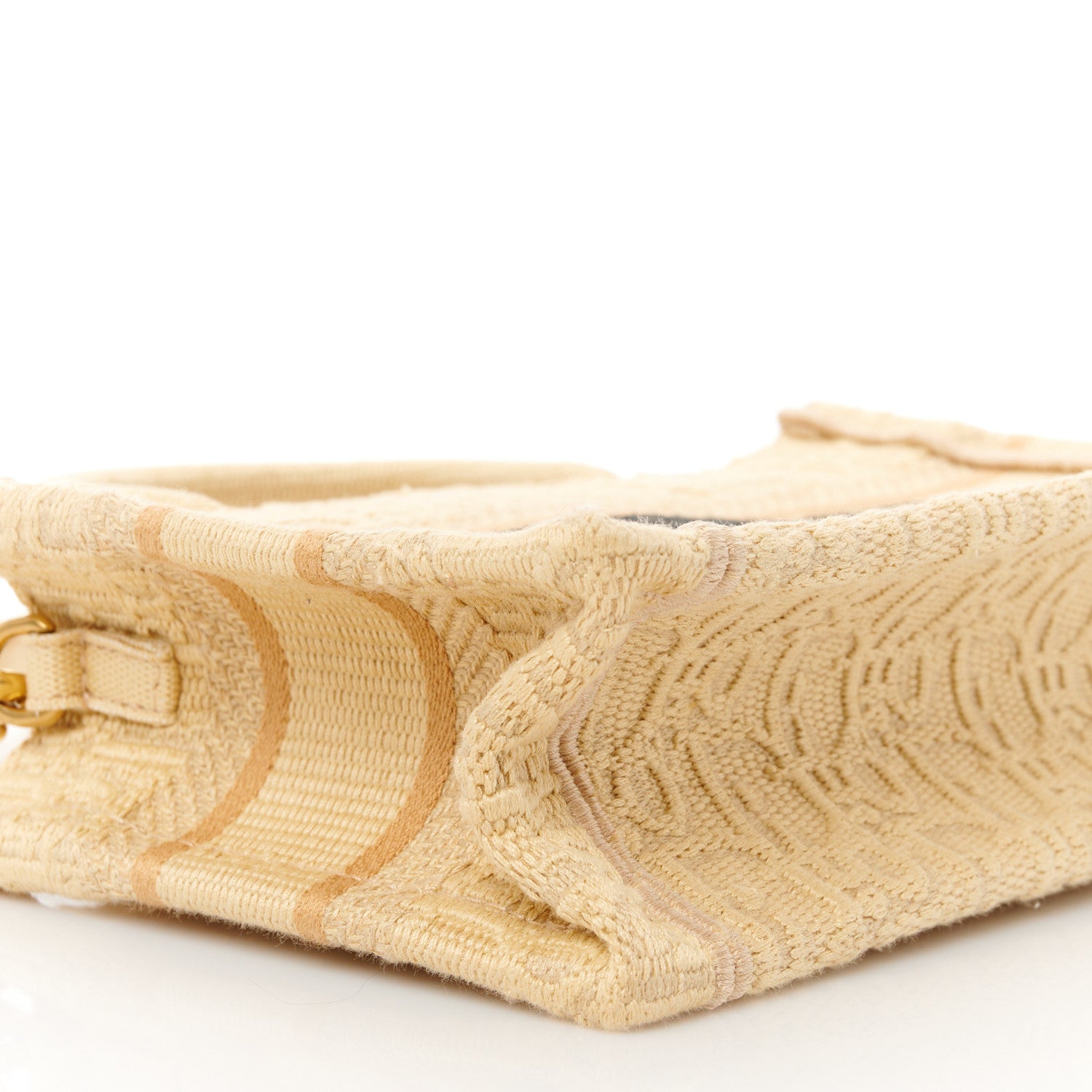Christian Dior Raffia Oblique Mini Toile De Jouy Book Tote With Strap Beige 8 of 10