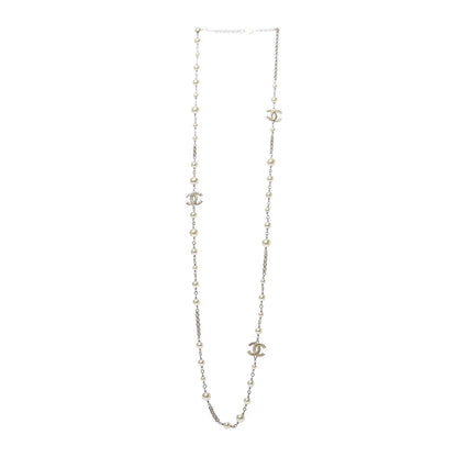 Chanel Pearl CC Long Necklace Gold 1 of 5