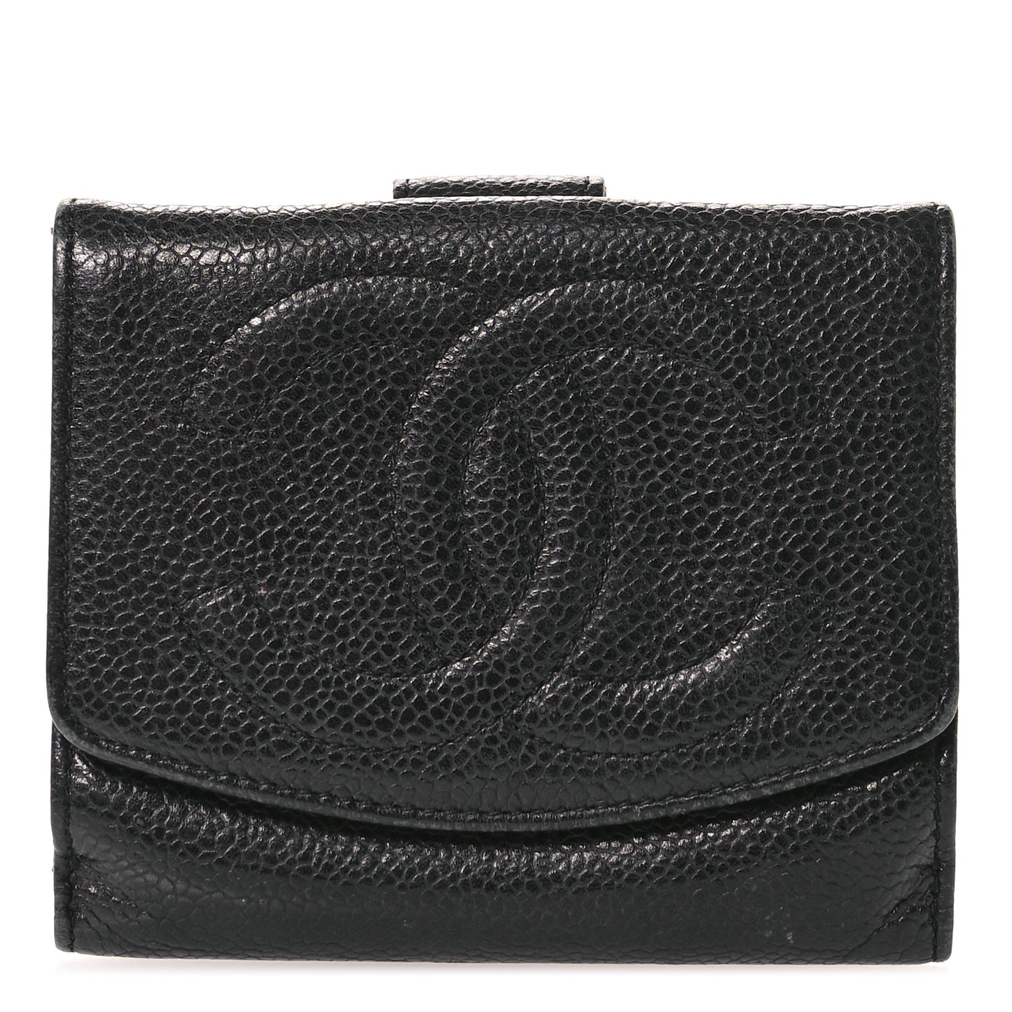 Caviar Timeless CC Compact French Wallet Black