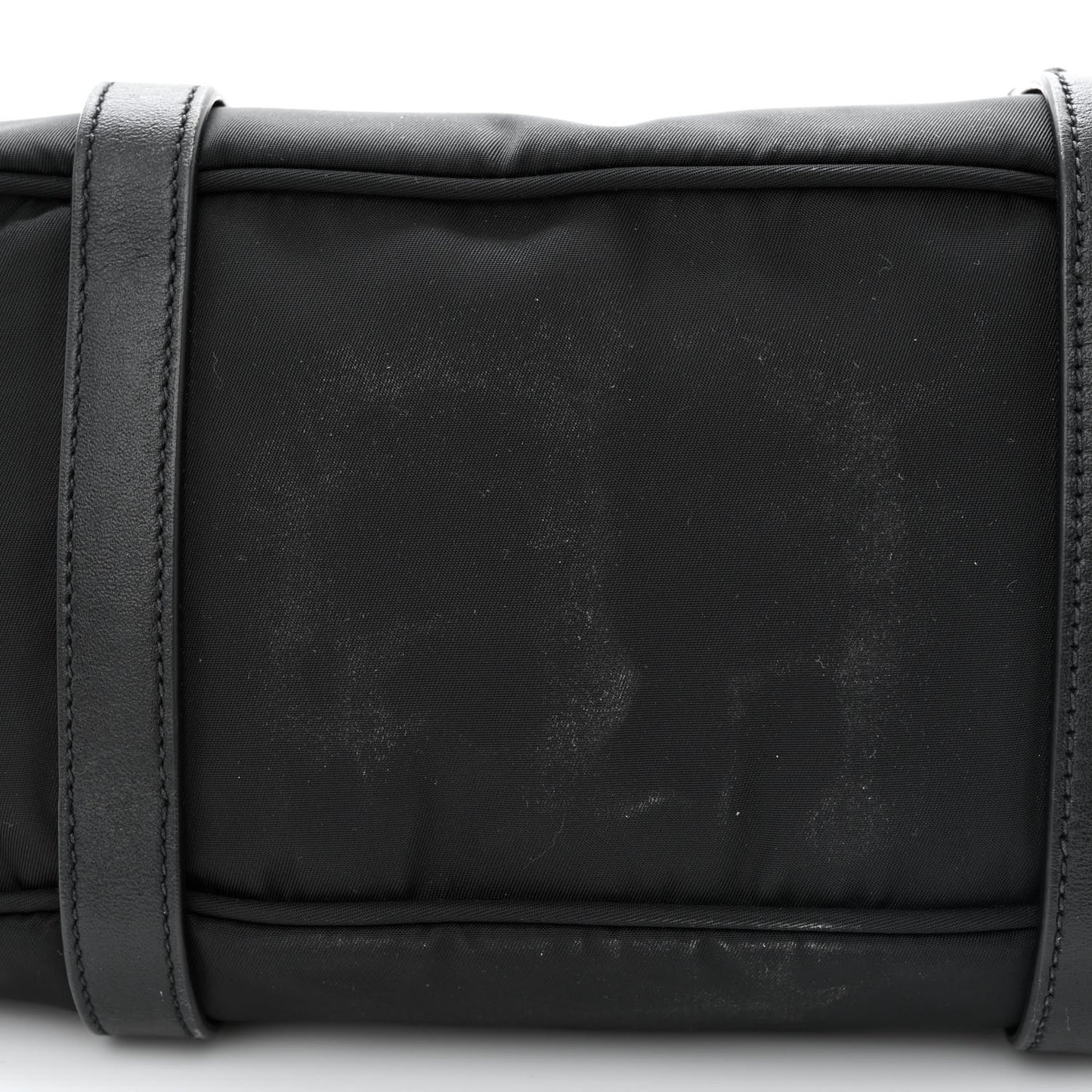 Tessuto Nylon Soft Calfskin Shopping Satchel Black