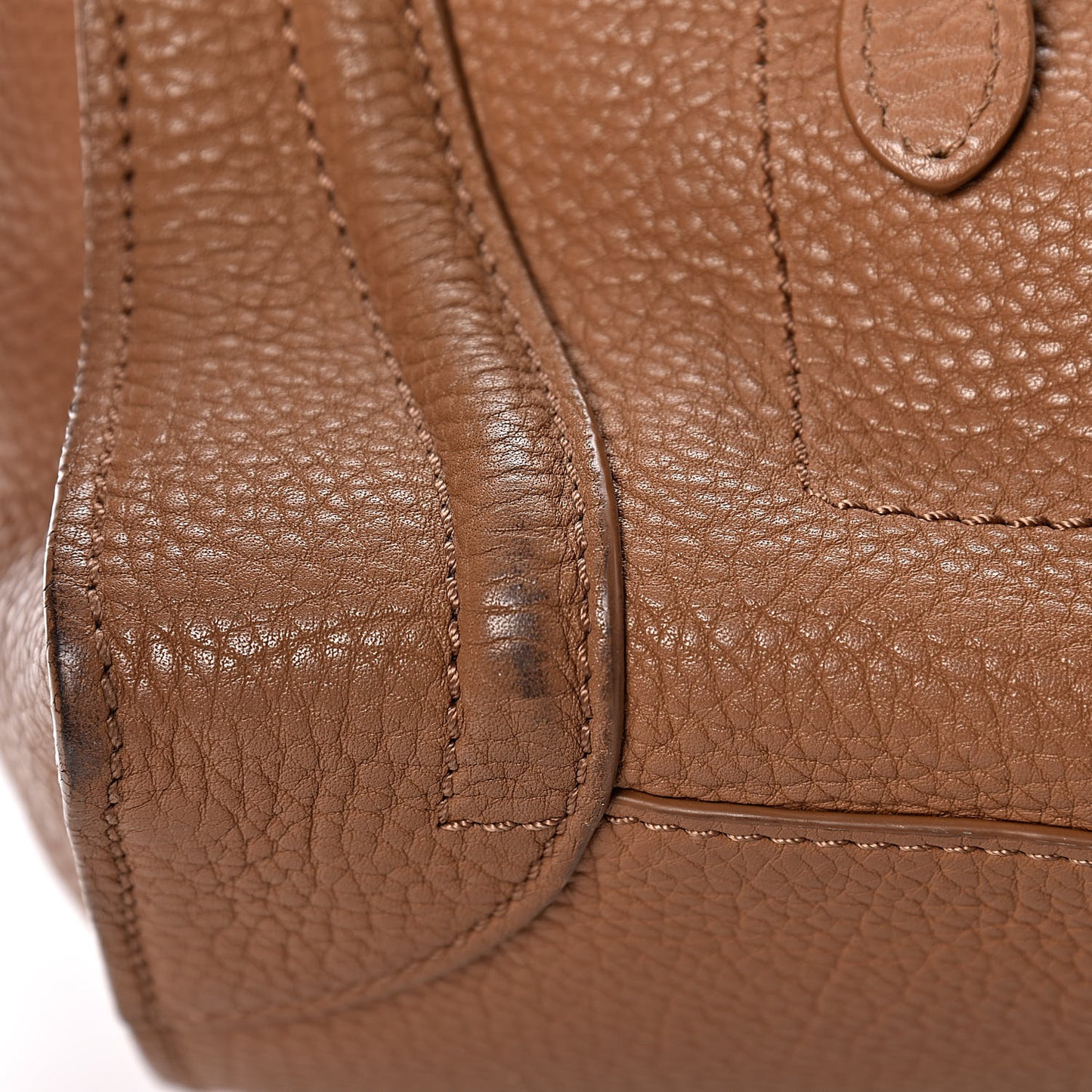 Pebbled Calfskin Mini Luggage Camel