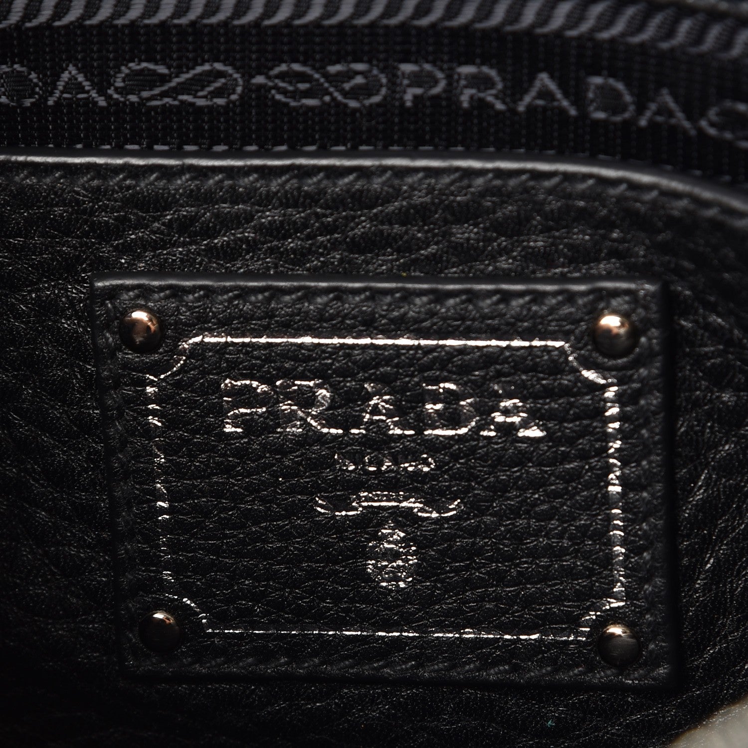 Prada Vitello Daino Tote Nero Black 7 of 10