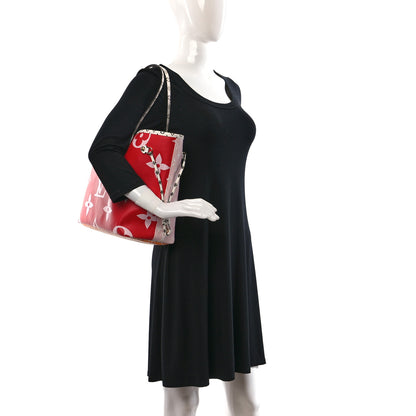 Louis Vuitton Monogram Giant Neverfull MM Rouge 2 of 9