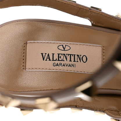 Valentino Garavani Patent Nappa Rockstud Ankle Strap 100mm Pumps 36 Black Poudre 7 of 9