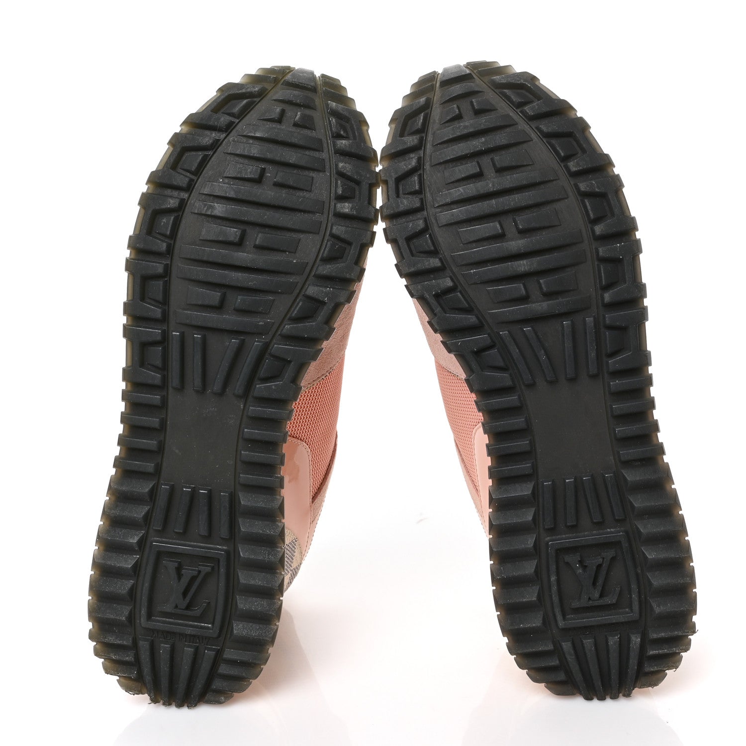 Louis Vuitton Suede Damier Azur Run Away Sneakers 38 Pink 5 of 7
