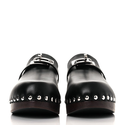 Hermes Calfskin Carlotta Mules 35 Black 2 of 10