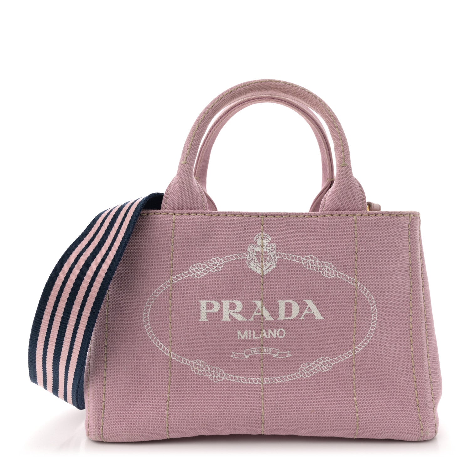 Prada Canapa Small Logo Tote Alabastro White 1 of 13