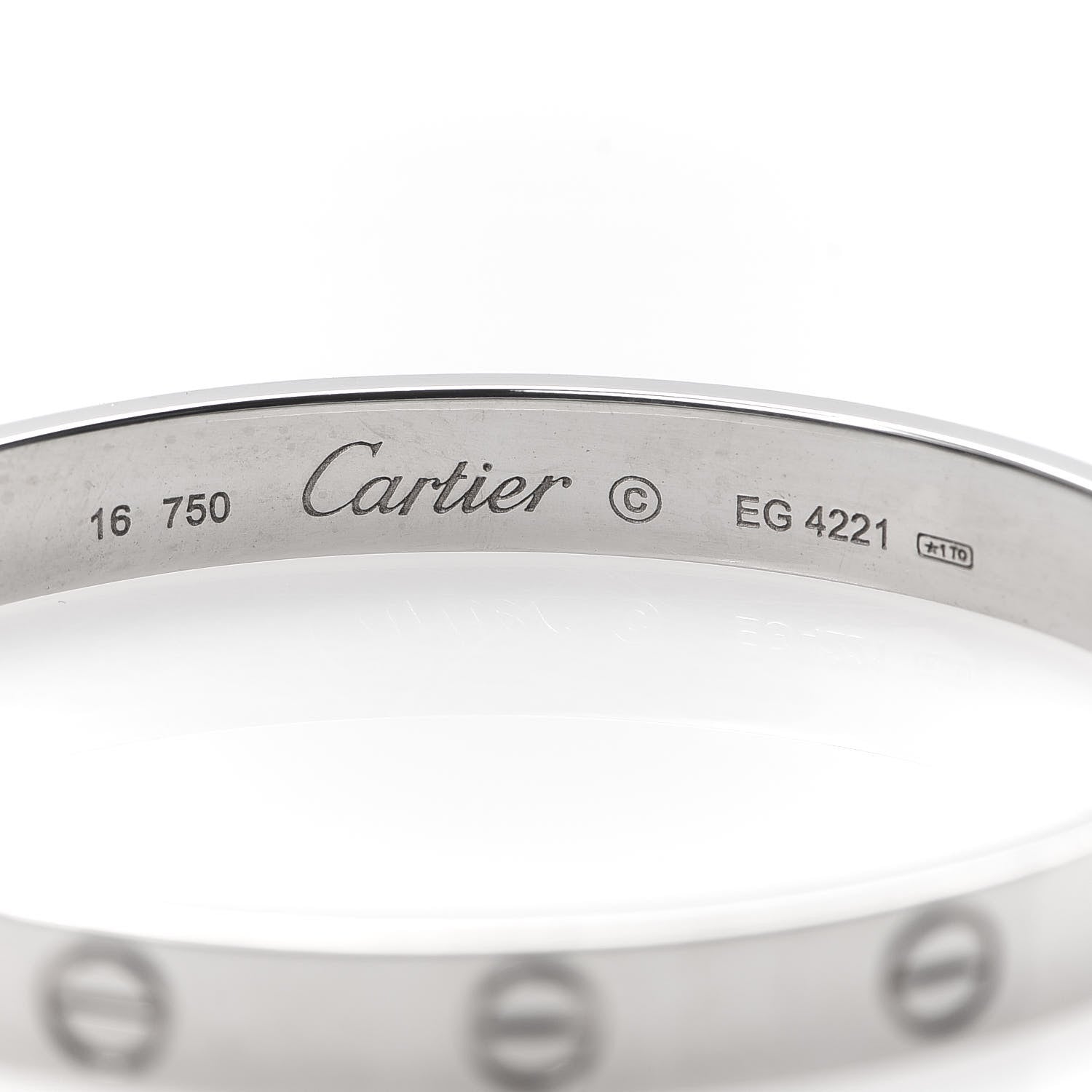Cartier 18K White Gold LOVE Bracelet 16 4 of 4