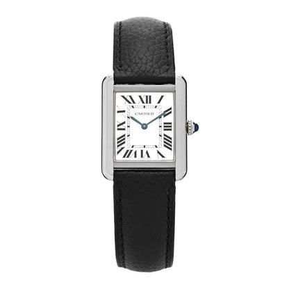 Cartier Stainless Steel Calfskin 24mm Tank Solo Quartz Watch 1 of 5