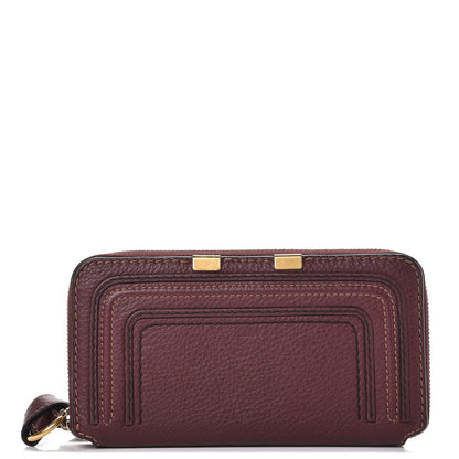 Chloe Grained Calfskin Marcie Long Zip Around Wallet Dark Velvet 1 of 8