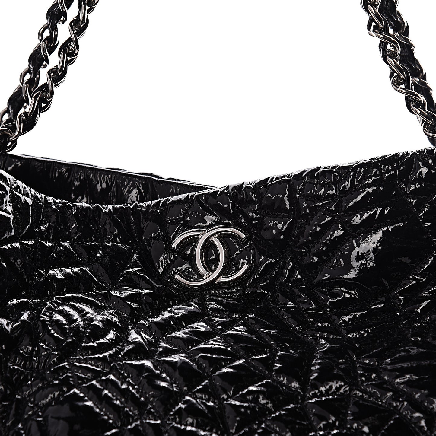 Vinyl Graphic Edge Tote Black