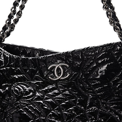 Chanel Vinyl Graphic Edge Tote Black 9 of 12