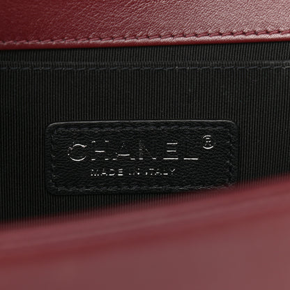 Chanel Calfskin Horizontal Quilted Medium Boy Flap Burgundy 6 of 10