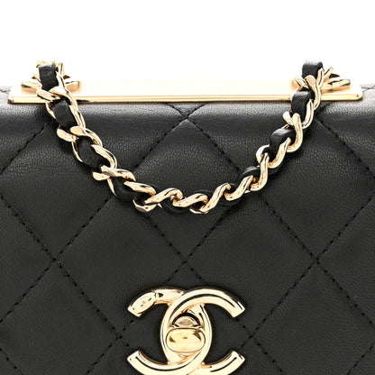 Chanel Lambskin Quilted Mini Trendy CC Chain Wallet Black 8 of 11