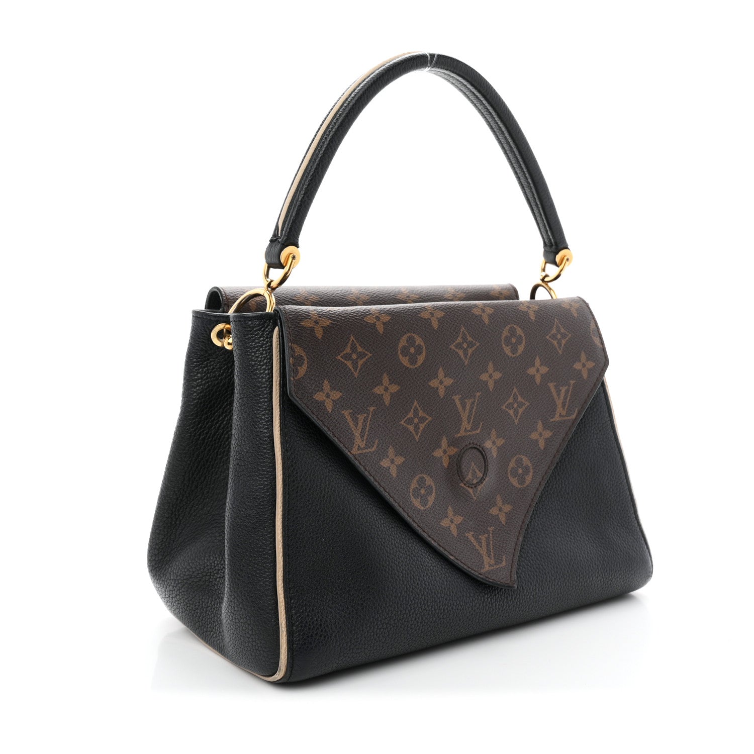 Louis Vuitton Grained Calfskin Monogram Double V Black 3 of 10
