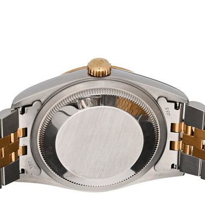 Rolex Stainless Steel 18K Yellow Gold 36mm Oyster Perpetual Datejust Watch White Roman 16233 4 of 4