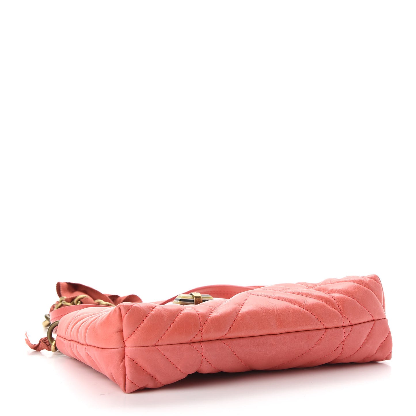 Lambskin Quilted Small Happy Shoulder Bag Pink
