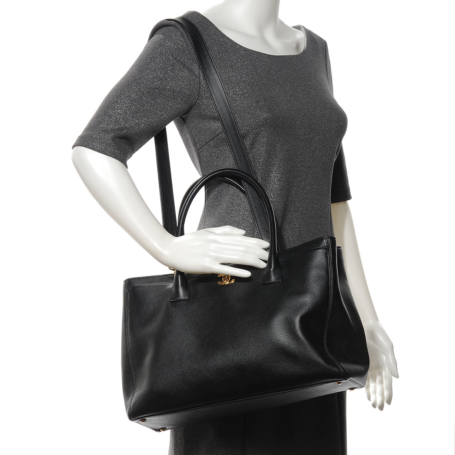 Chanel Cerf Executive Shopper Tote Black 2 of 8